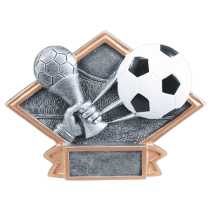 Diamond Plate Resin Trophy-Soccer-6 x 4.5