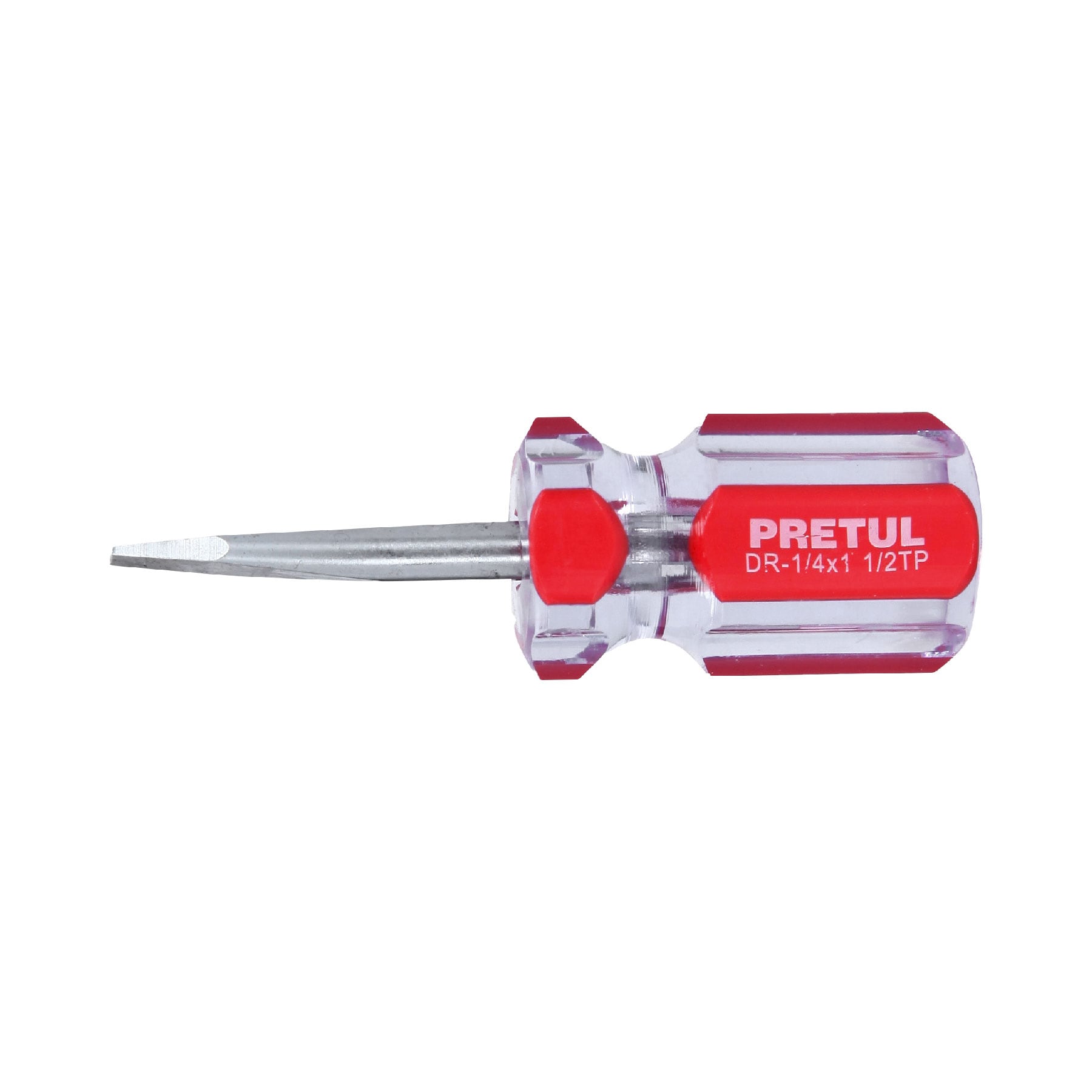 Desarmador plano, 1/4 x 1-1/2', mango PVC, Pretul - DR-1/4X1-1/2TP / 21461