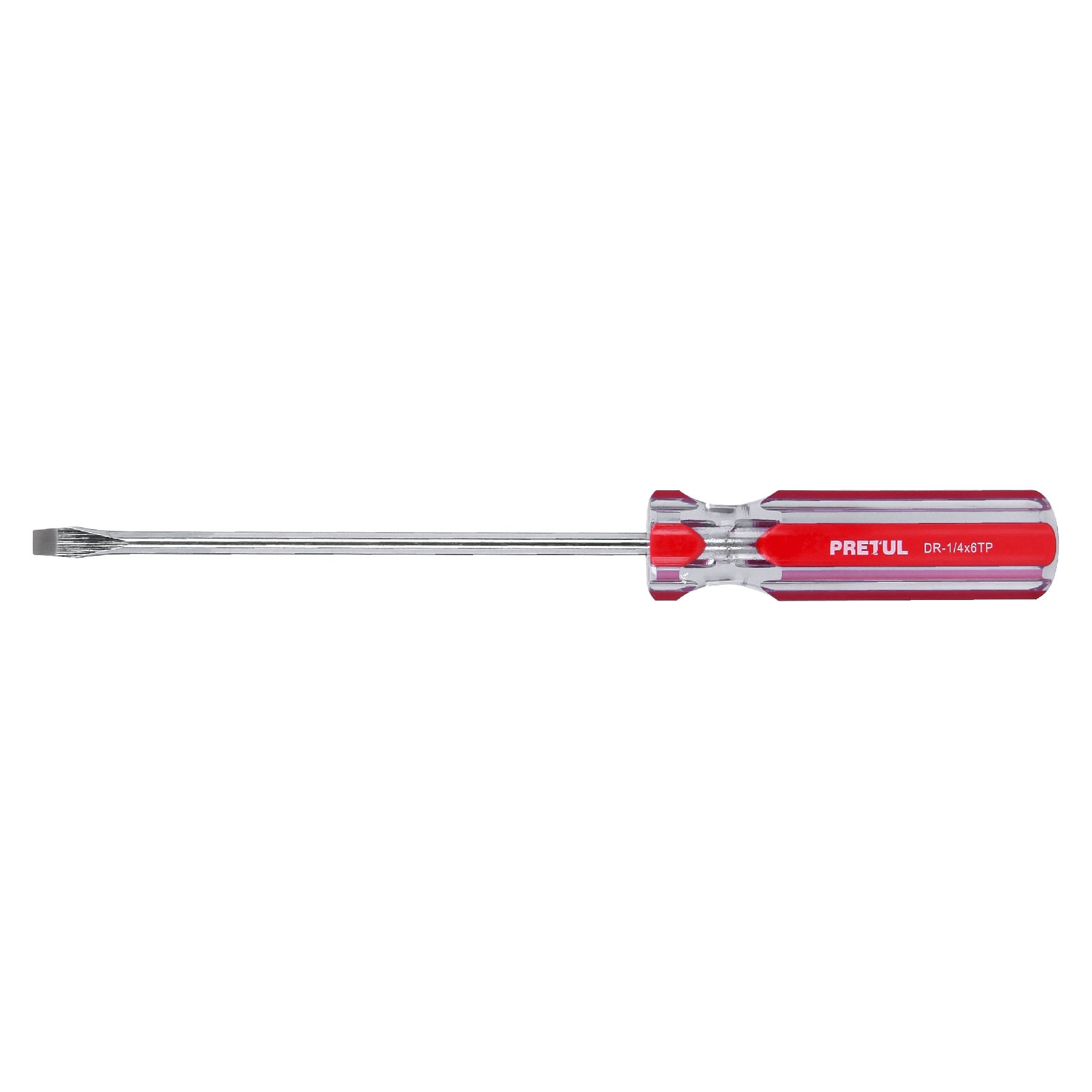 Desarmador plano, 1/4 x 6', mango PVC, Pretul - DR-1/4X6TP / 21462
