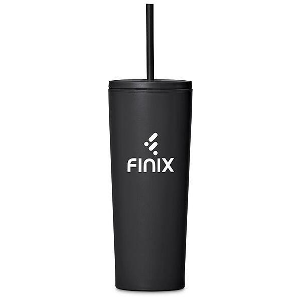 Kooshty Concorde Stainless Steel & Plastic Double-Wall Tumbler & Straw - 720ml