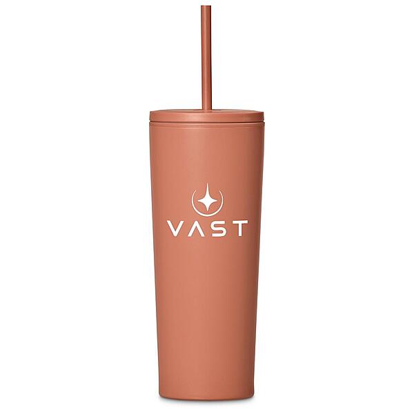 Kooshty Concorde Stainless Steel & Plastic Double-Wall Tumbler & Straw - 720ml