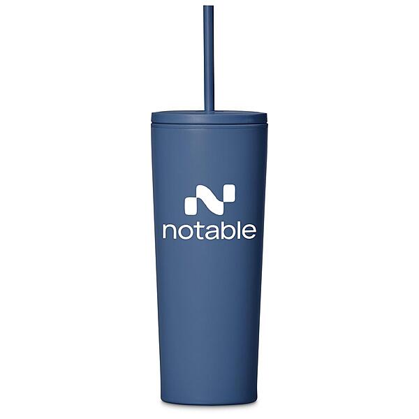 Kooshty Concorde Stainless Steel & Plastic Double-Wall Tumbler & Straw - 720ml