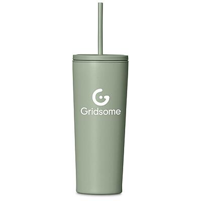 Kooshty Concorde Stainless Steel & Plastic Double-Wall Tumbler & Straw - 720ml