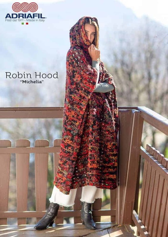 Cardigan lungo Michelia con filato Robin Hood