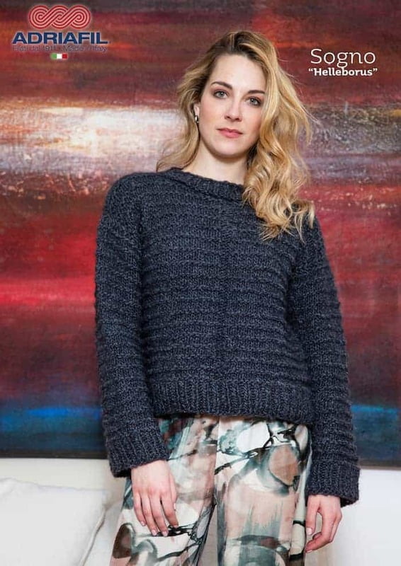 Pull Helleborus con filato Sogno