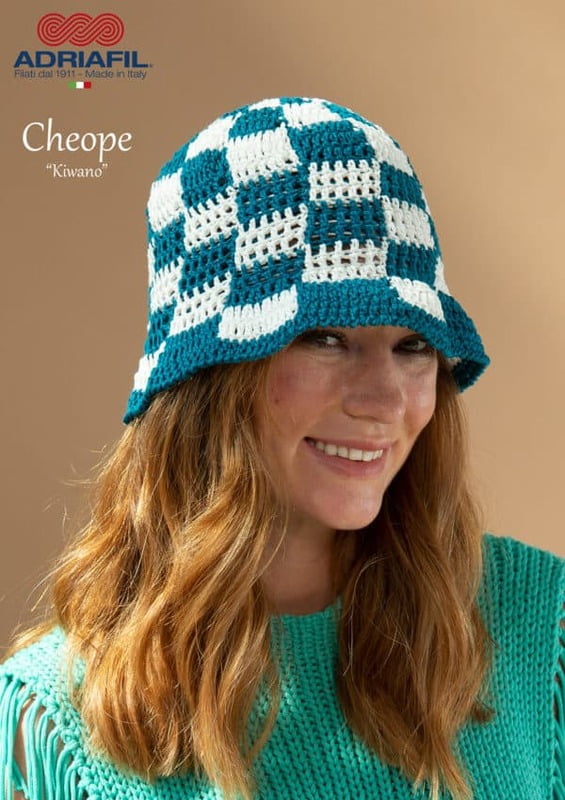 Cappello Kiwano con filato Cheope Cappello Kiwano con filato Cheope