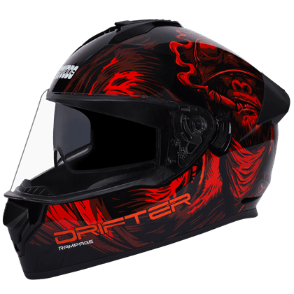 STUDDS DRIFTER D3 MATT BLACK N2 RED D/V XL