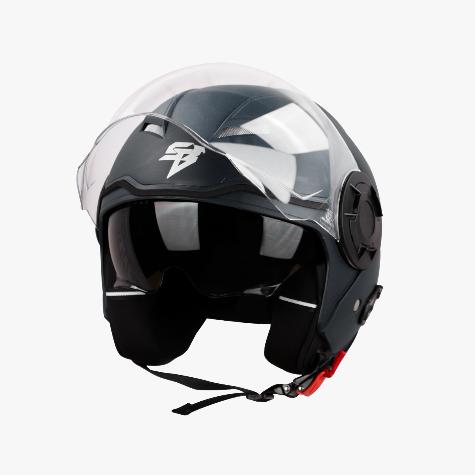 STEELBIRD SBH-31 ISS DRX DASHING BLACK D/V (M)