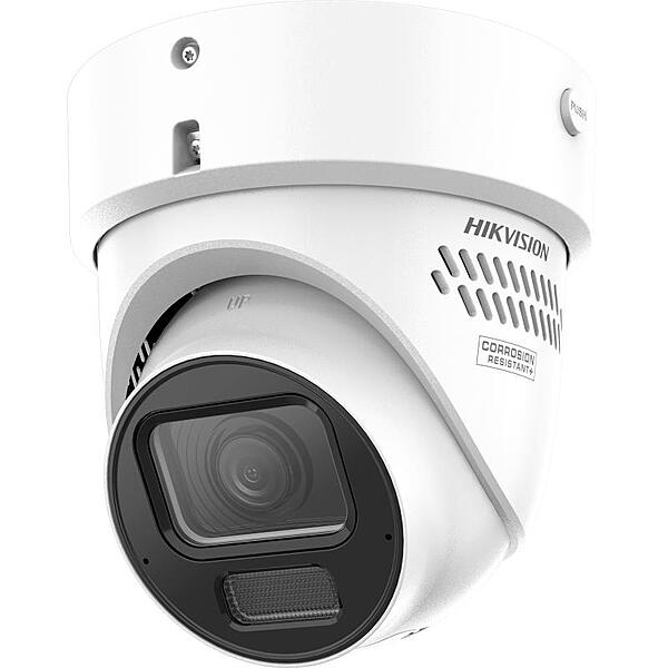 Hikvision 6MP ColorVu Strobe Light Turret Camera, Varifoal 2.7-13.5mm