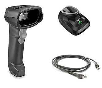 DS2278-SR BLACK PRESENTATION CRADLE USB KIT: DS2278-SR00007ZZWW SCANNER, CBA-U21-S07ZBR SHIELDED USB CABLE, CR2278-PC10004WW CRADLE