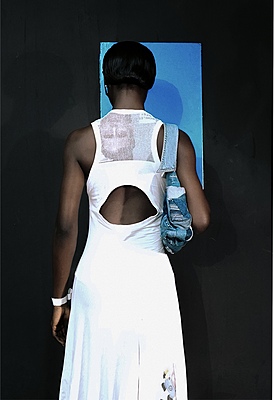 Face-Back Graphic Panel Tank Dress