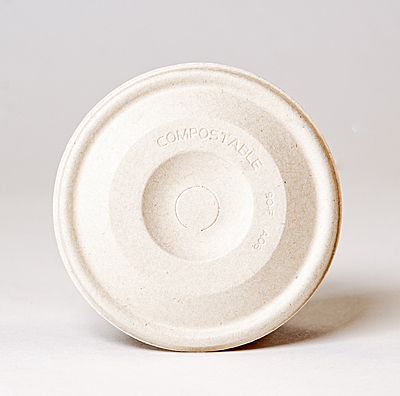 Bagasse Lid -Straw Hole: 1000 Ct Case