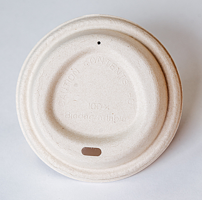 Bagasse Lid - Coffee Lid: 1000 Ct Case