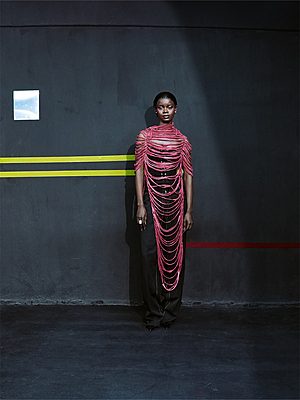 Off-cut Yarn String long Top