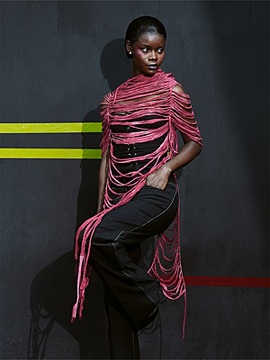 Off-cut Yarn String long Top