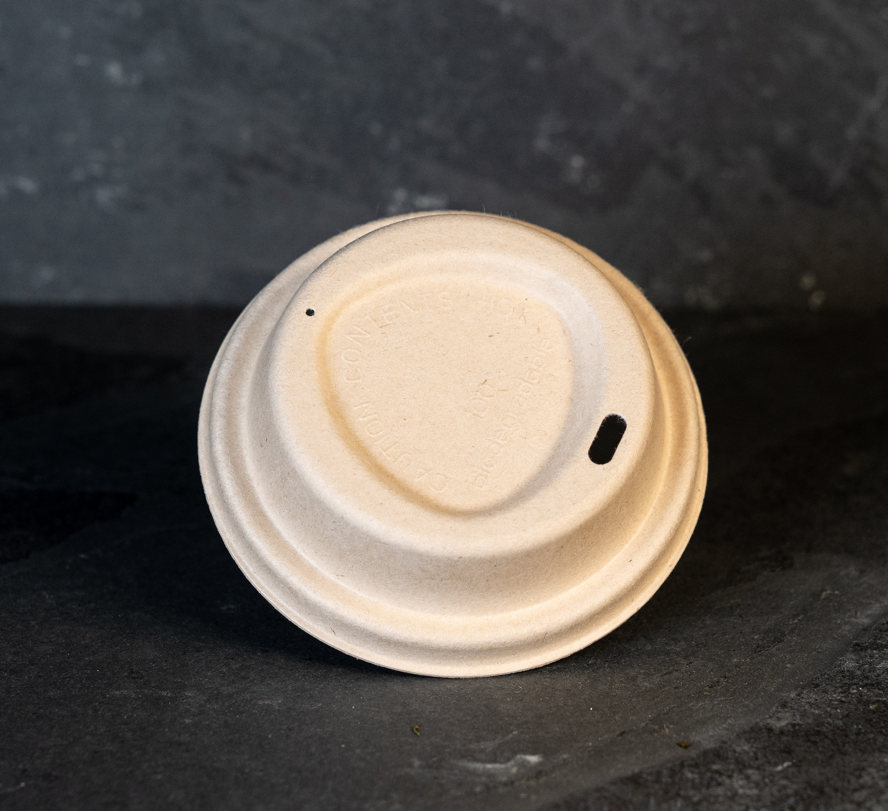 Bagasse Lid - Coffee Lid: 1000 Ct Case