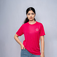 Round Neck Dry Fit | Rani Pink