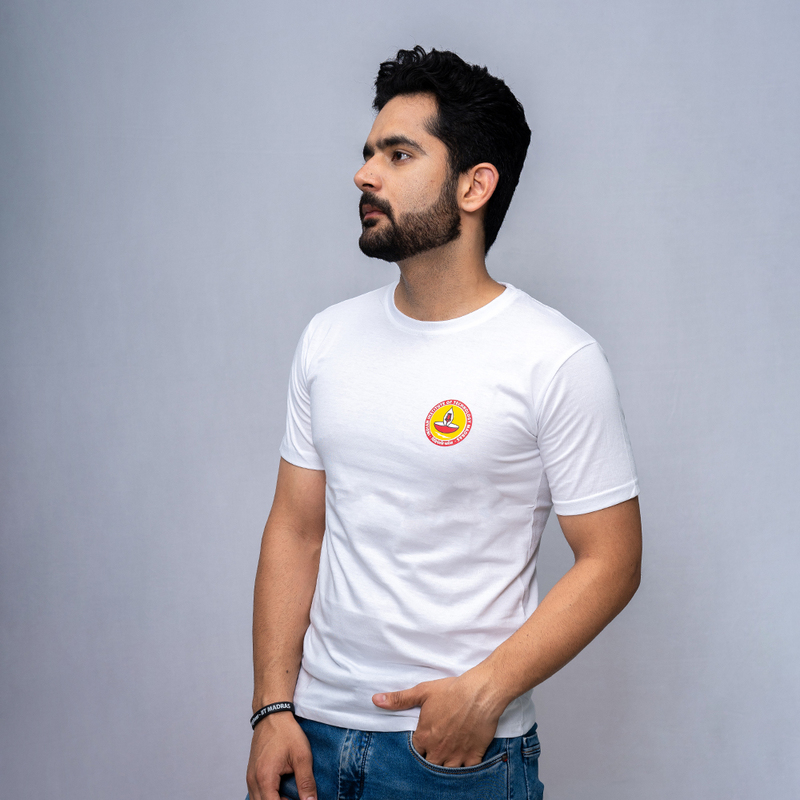 Round Neck Unisex T - Shirt | White | IITM Roots