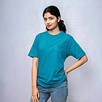 Round Neck Aqua Blue