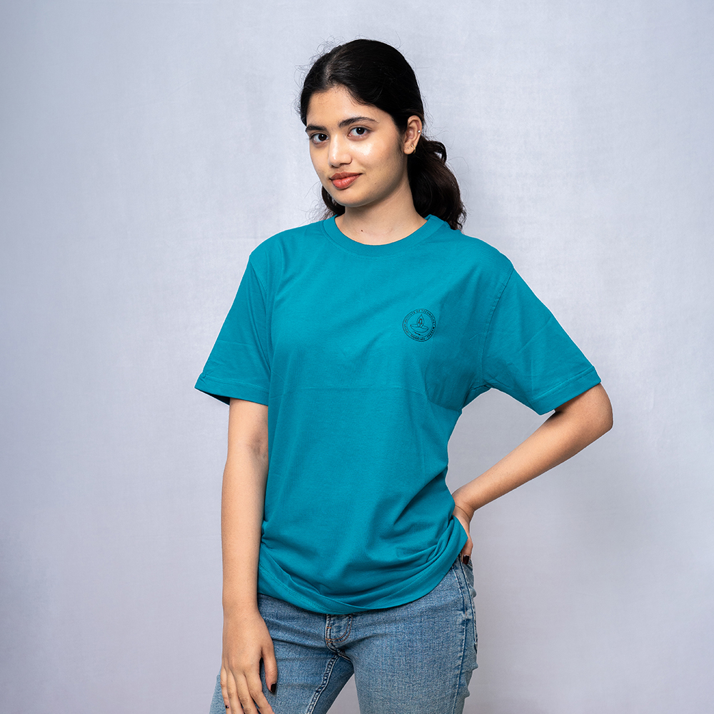 Round Neck Aqua Blue