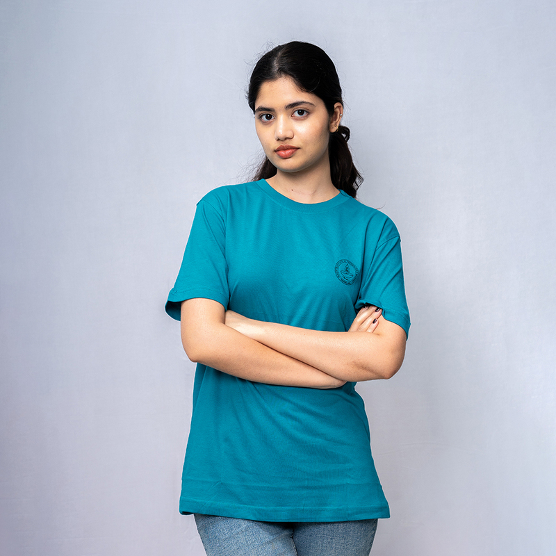 Round Neck Aqua Blue