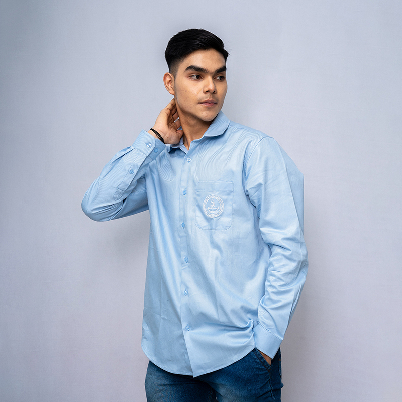 Cotton Shirt Full Sleeves - Blue
