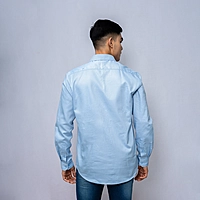 Cotton Shirt Full Sleeves - Blue