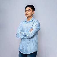 Cotton Shirt Full Sleeves - Blue