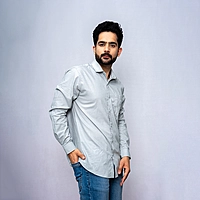 Cotton Shirt Full Sleeves - Grey