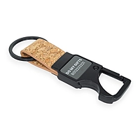 Personalized Name Engraved Black Metal Keychain with Hook