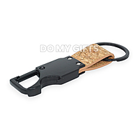 Personalized Name Engraved Black Metal Keychain with Hook