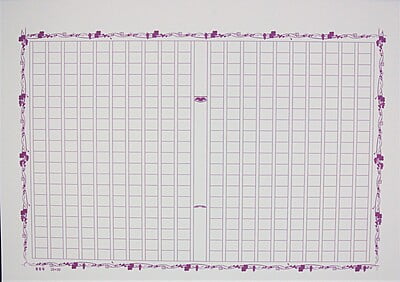 飾り原稿用紙 蔓葡萄（GK-0004）[4582486340406]