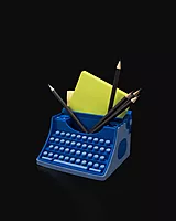 Typewriter Sticky Note Holder