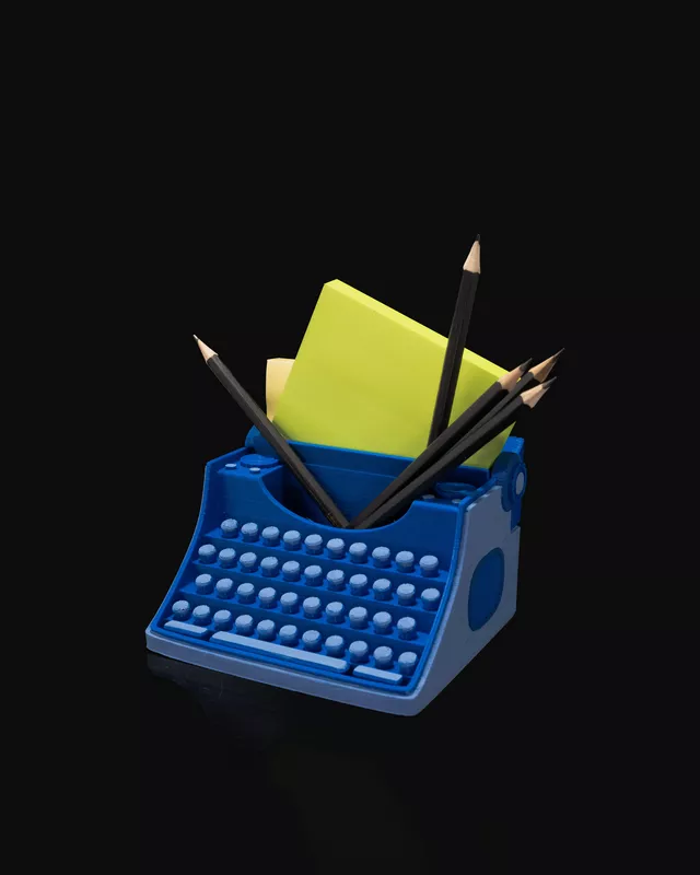Typewriter Sticky Note Holder
