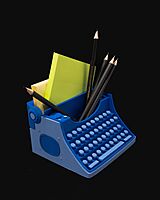 Typewriter Sticky Note Holder