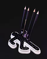 Chalk Outline Pencil Holder 3D