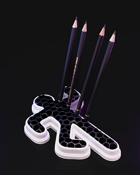 Chalk Outline Pencil Holder 3D
