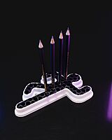 Chalk Outline Pencil Holder 3D