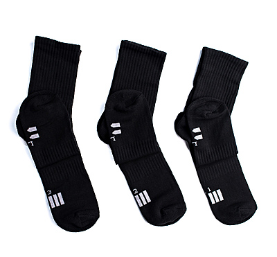 Long Black Socks - 3 Pcs