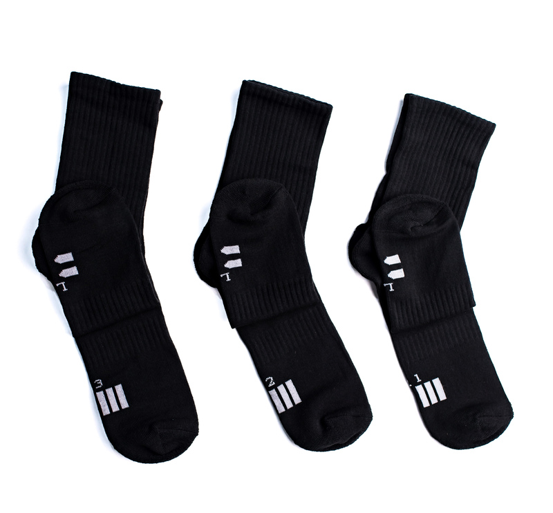 Long Black Socks - 3 Pcs
