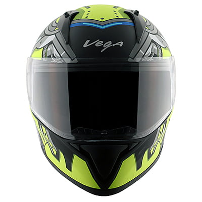 VEGA BOLT SUPERHERO DULL BLACK NEON YELLOW M/V (M)