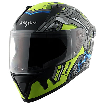 VEGA BOLT SUPERHERO DULL BLACK NEON YELLOW M/V (M)