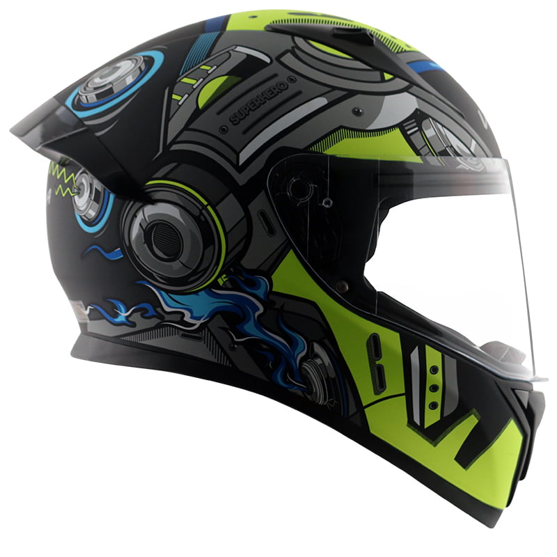 VEGA BOLT SUPERHERO DULL BLACK NEON YELLOW M/V (M)