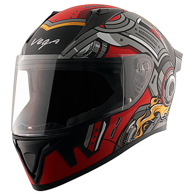 VEGA BOLT SUPERHERO DULL BLACK RED M/V (M)
