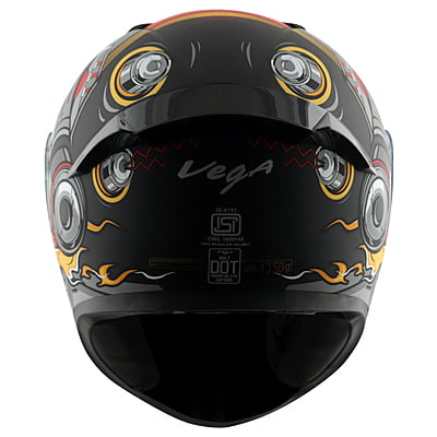 VEGA BOLT SUPERHERO DULL BLACK RED M/V (M)