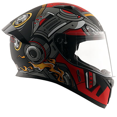VEGA BOLT SUPERHERO DULL BLACK RED M/V (M)