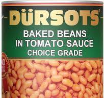 DURSOTS BAKED BEANS TOMATO SAUCE 3KG