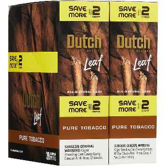 DUTCH NATURAL LEAF PURE TOBACCO SAVE ON 2 (60 CIGARS) DUTCH NATURAL LEAF PURE TOBACCO SAVE ON 2 (60 CIGARS)