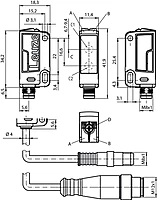 Leuze, HT23-60F/4, 50155349, Diffuse sensor with background suppression