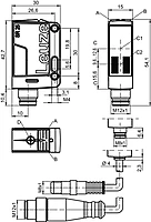 Leuze, HT25CI.SLHF/4P-200-M12, 50153705, Diffuse sensor with background suppression
